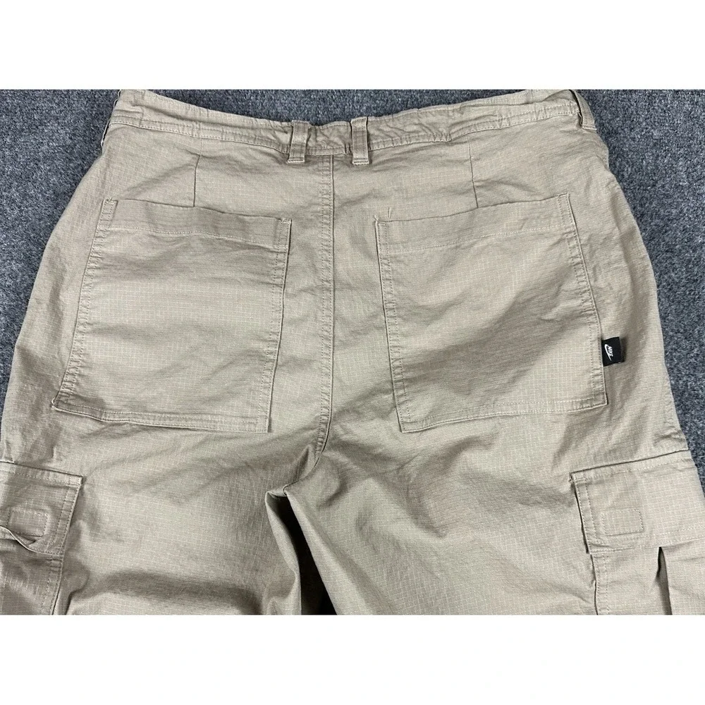 Nike Cargo Pants Mens 34 X 34 Beige Loose Fit Woven Ripstop Relaxed Baggy - Picture 10 of 10